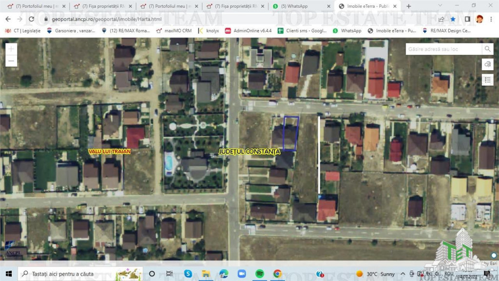 Teren constructii zona B Valu lui Traian