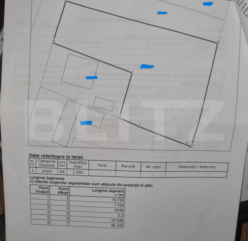Oportunitate!Teren intravilan 1500 mp,Falticeni