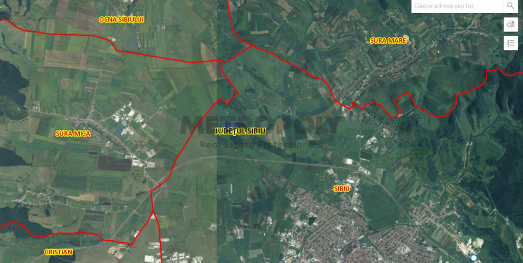 Teren agricol extravilan, 49500 mp Sibiu