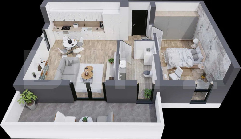 Apartament 2 camere, 56 mp, balcon 12 mp, Revanzare Ateneo