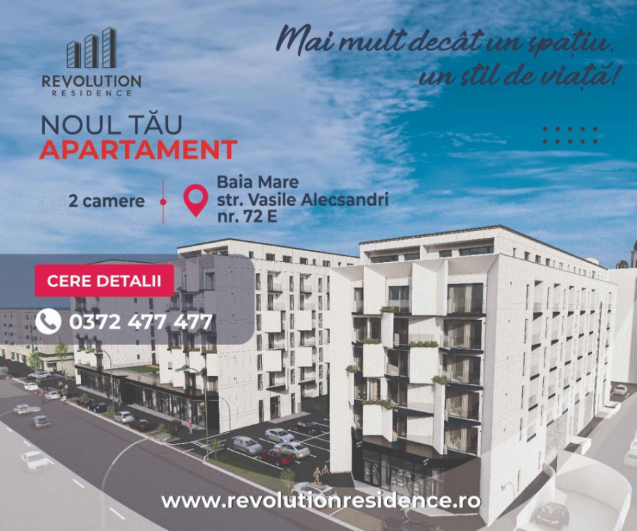 NEW! COMISION 0% Apartamente 2camere - Vasile Alecsandri 72E,Baia Mare