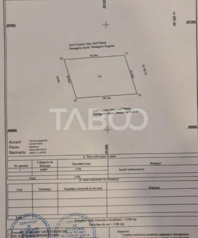 Teren 2186 mp in zona Industriala de vanzare in Sebes