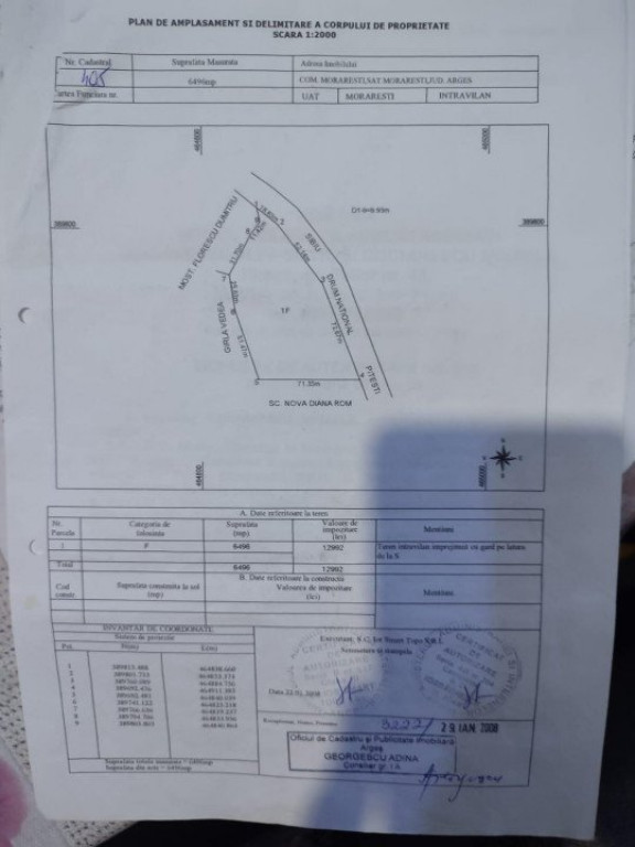 Teren, 6496 mp, Moraresti