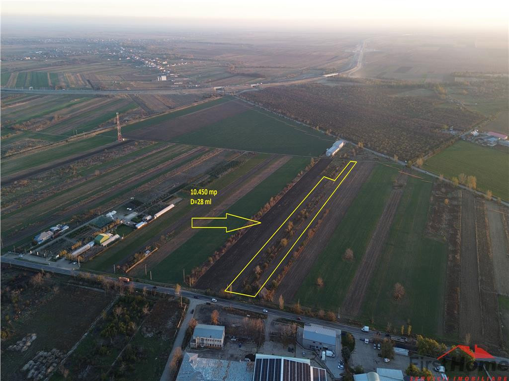 Teren 10.450 mp, D=28 ml, langa AUTOSTRADA A7