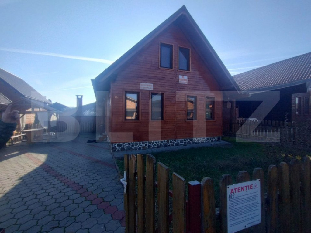 Cabana rustica din lemn,88mp utili,180 mp teren,zona Baile F