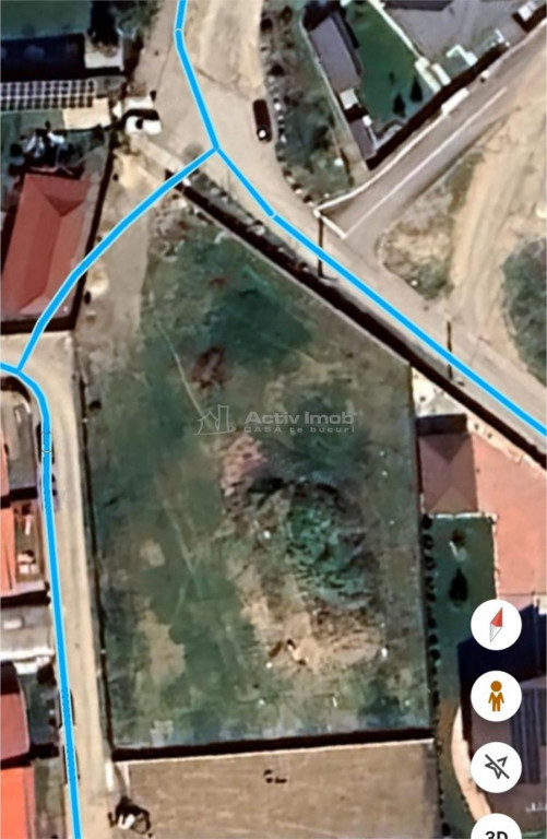 Teren intravilan, imprejmuit cu gard de beton, situat cartie