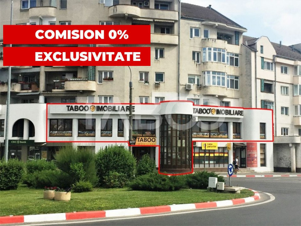 Spatiu comercial sau pentru birouri 268 mpu decomandat Sibiu