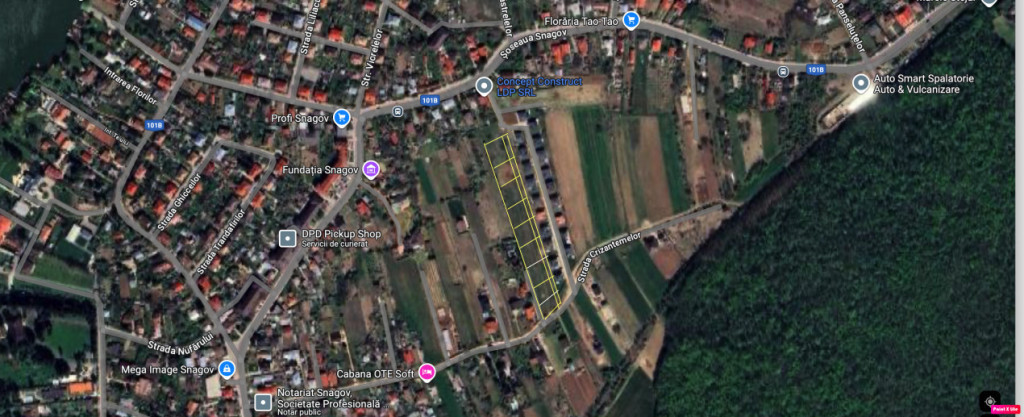 Teren Intravilan vedere la lacul Snagov zona de vile noi 500mp