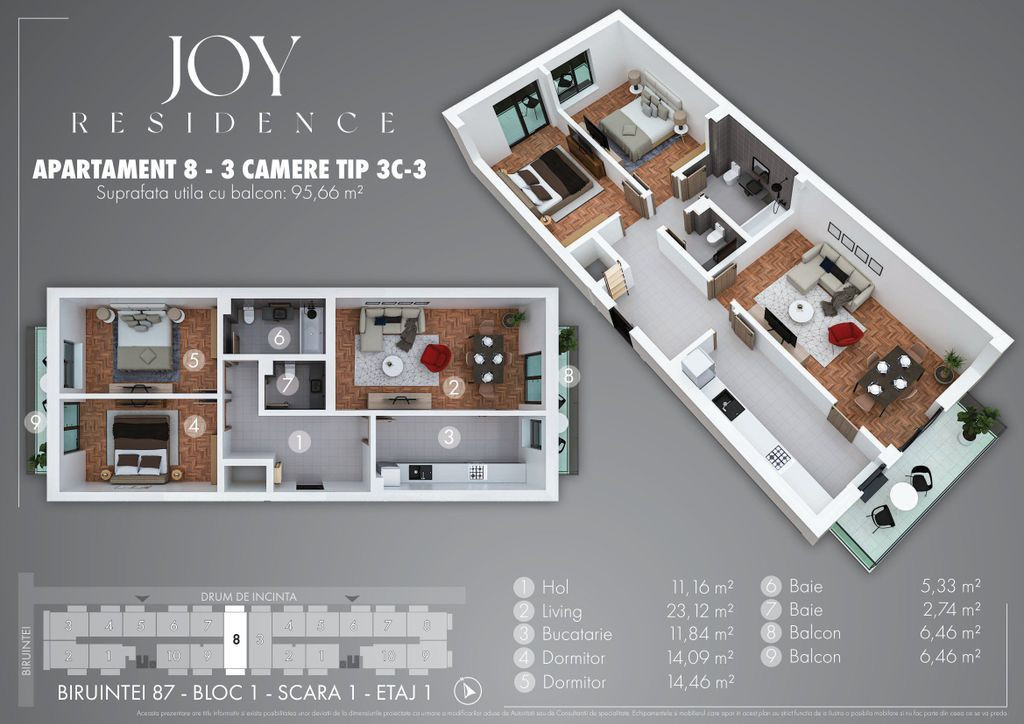 Apartament decomandat, finisaje premium, 96 mp, 5 min met...