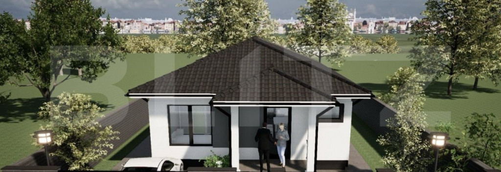 Casă individuală la cheie, 3 camere, teren 540mp, zona Dea