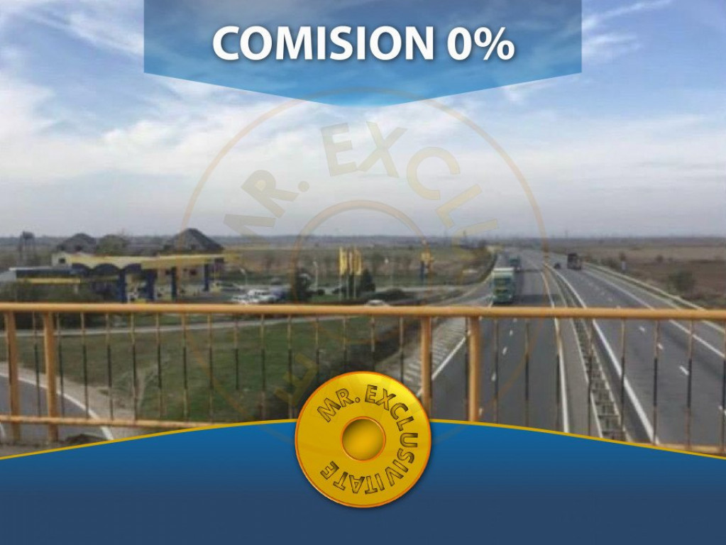 Teren 27.445 mp cu deschidere in Autostrada A1 Pitesti-Bucur