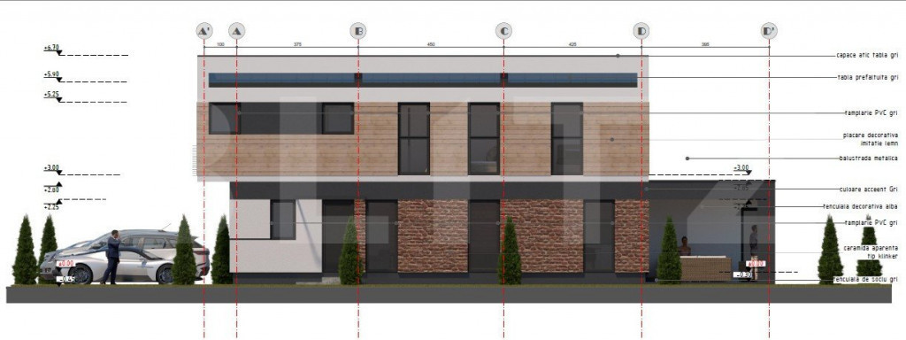 Duplex 5 camere, Su = 127.8 mp, St = 320 mp, P+E, Giroc