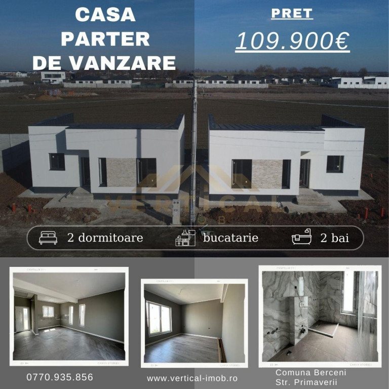 Casa Parter 3 camere - Comuna Berceni