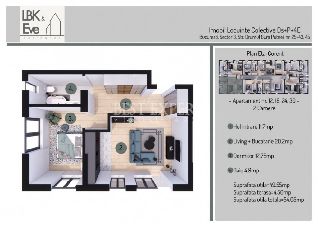 2 Camere Direct Dezvoltator -Acces Rapid STB/Credit Ipotecar