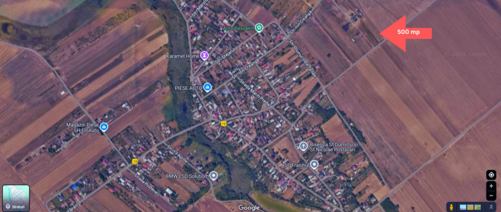 Teren intravilan 500 mp. PUZ aprobat. Pretabil investitie.