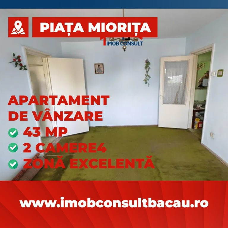 Apartament cu doua camere, etaj intermediar! CE1055