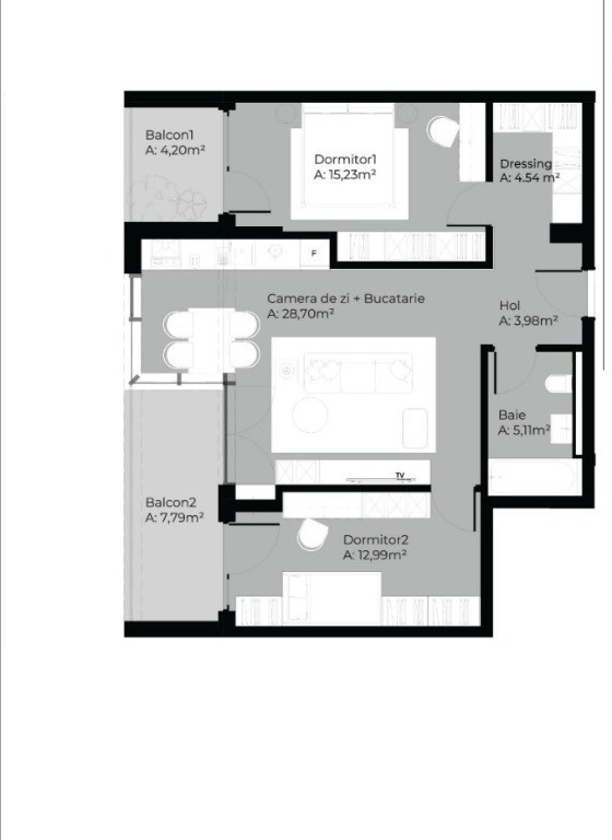 Ap.3 cam zona Iulius Mall
