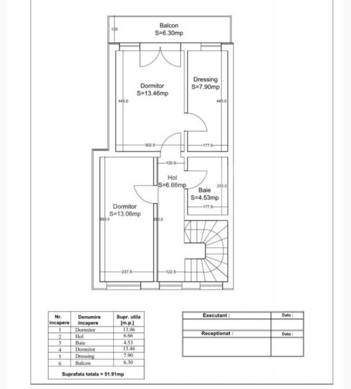Apartament 2 camere, 51 mp, finisat, spatiu depozitare 20mp,