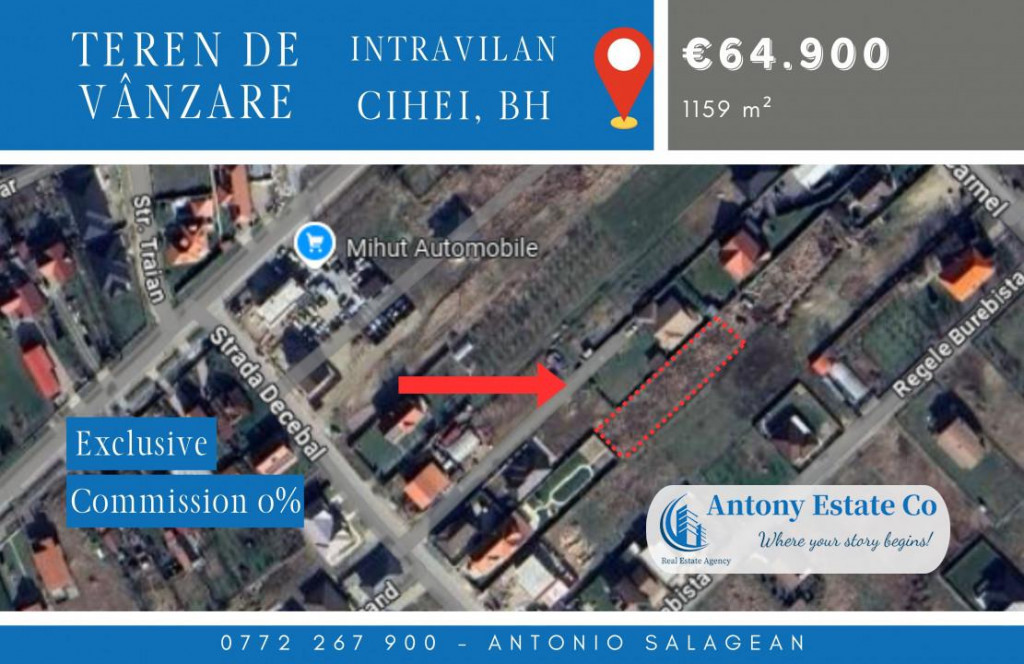 Teren intravilan, de - Cihei, BH