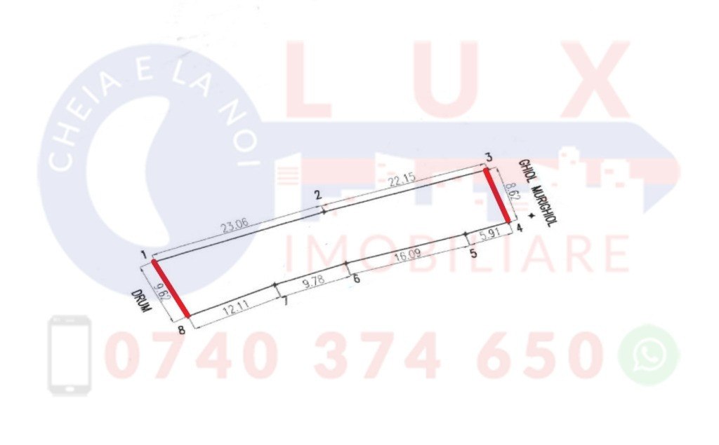 ID 7826 Teren in MURIGHIOL cu IESIRE LA CANAL