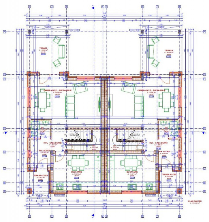 Duplex 4 camere, Su = 108mp, St=333mp, Giroc