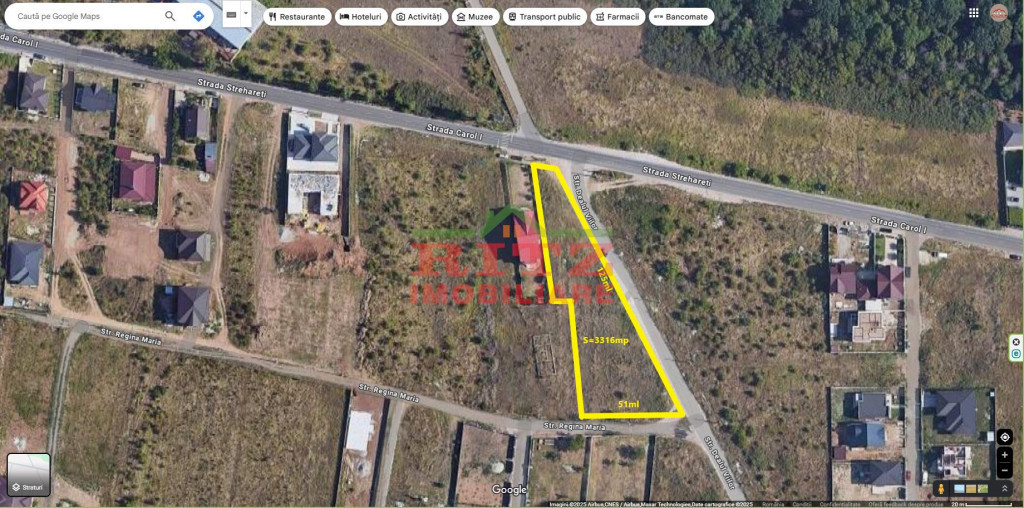 Nou! Teren intravilan 3316mp, deschidere la 2 strazi/Zona St