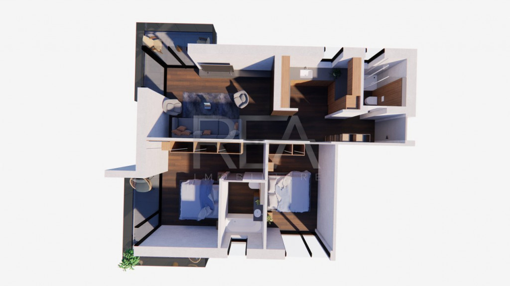 3 camere - 2 balcoane - Vedere liberă - Tepeș Vodă 152