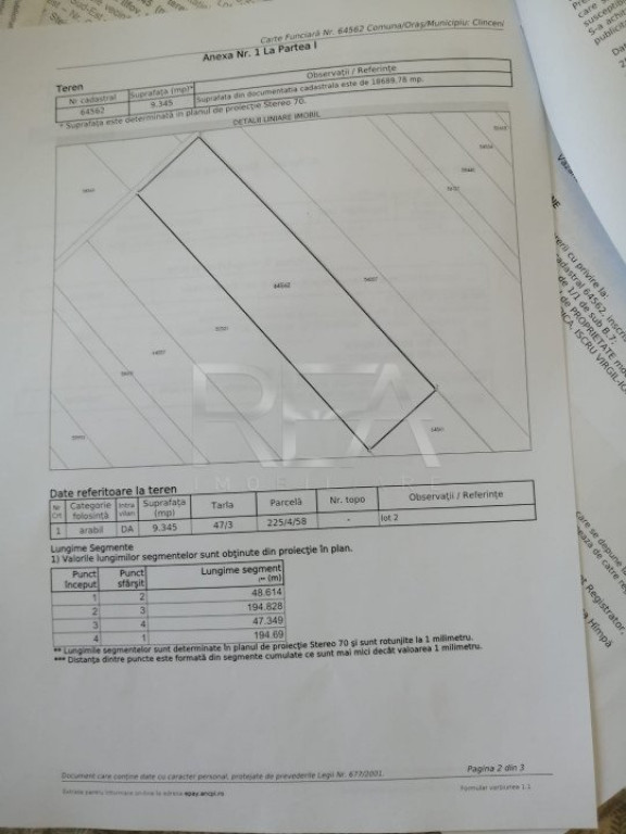 TEREN CLINCENI LA 200 m de Autostrada A0