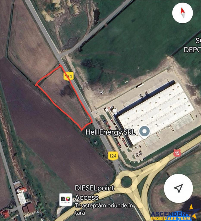 Teren pe 5.800mp, front 147 ml, aria Parcul Industrial .-. A