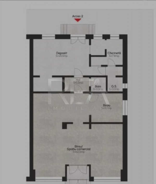 Spatiu de birou de vanzare - Zona 9 Mai, 112 mp utili, parte