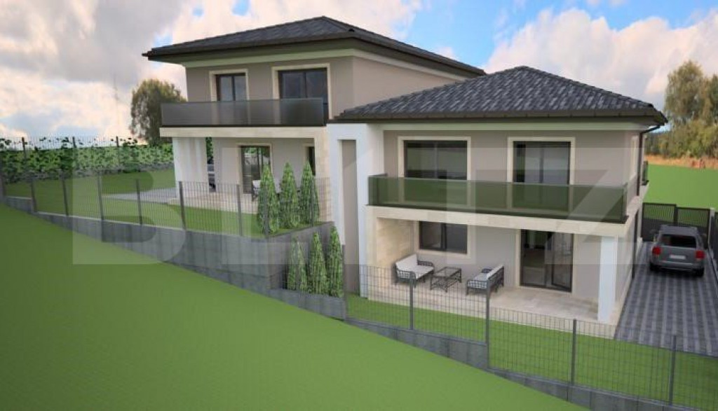 Casa cuplata, finalizata, 150mp, 4 dormitoare, 4 bai, demiso