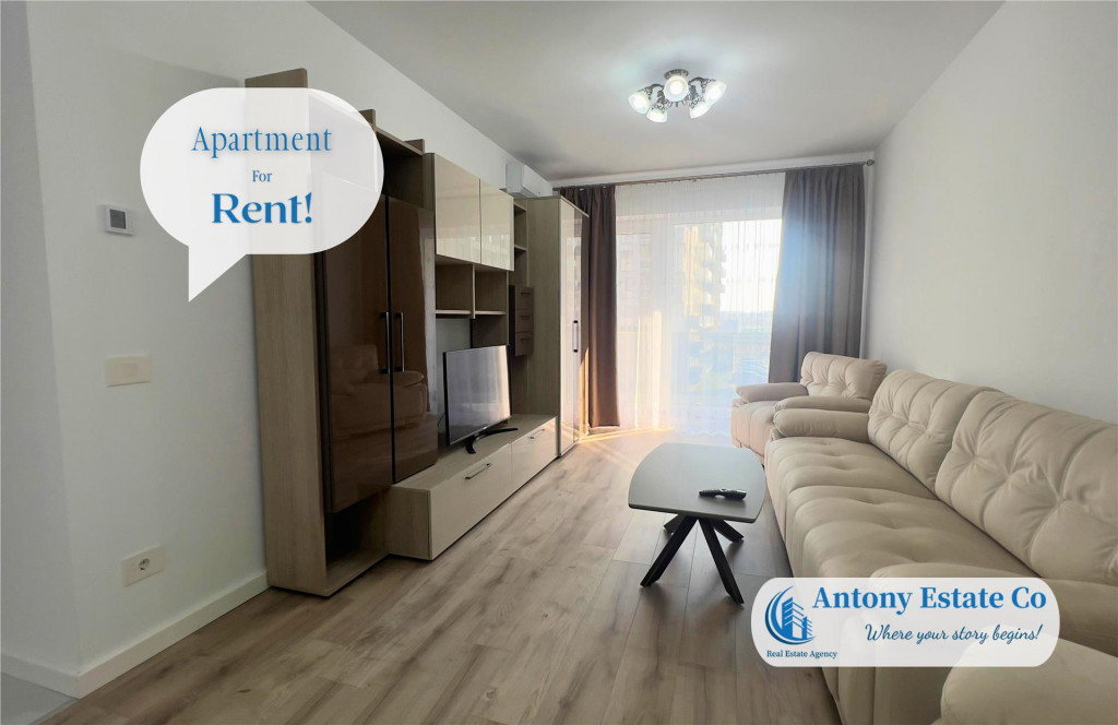 Apartament de inchiriat, NOU, 2 Camere, Decomandat, Prima Ar