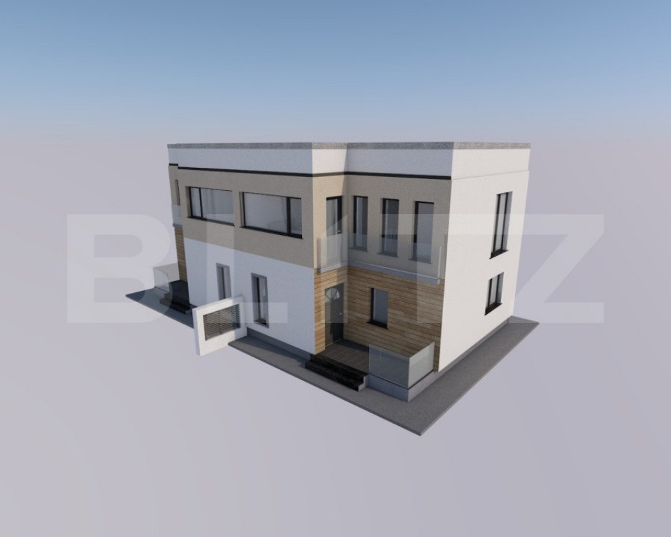Duplex modern, 2 camere, 110 mp utili, 220 mp, teren, zona B
