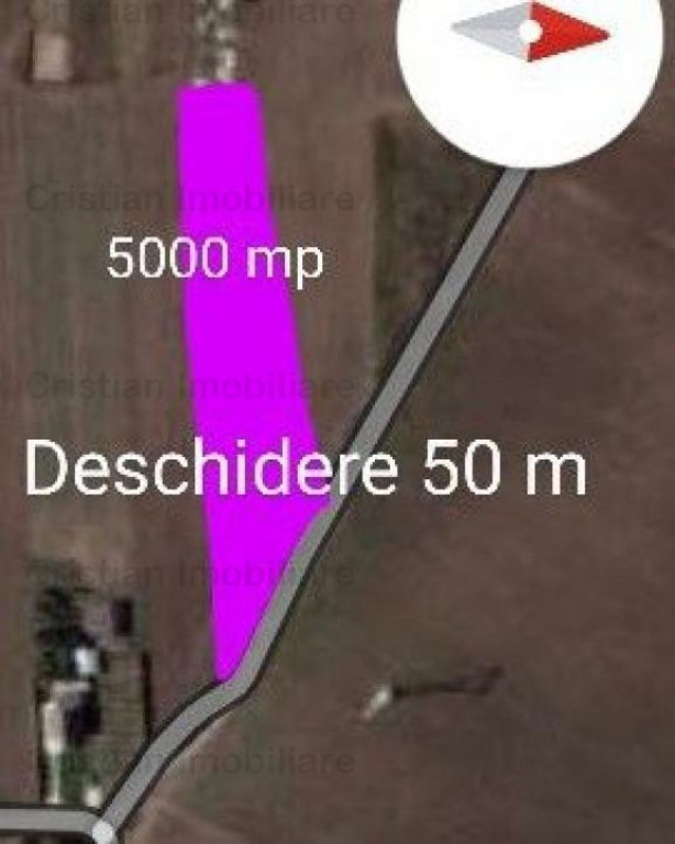 ID 8618 - Teren 5000 mp,deschidere 50m Bine Pozitionat Cazas