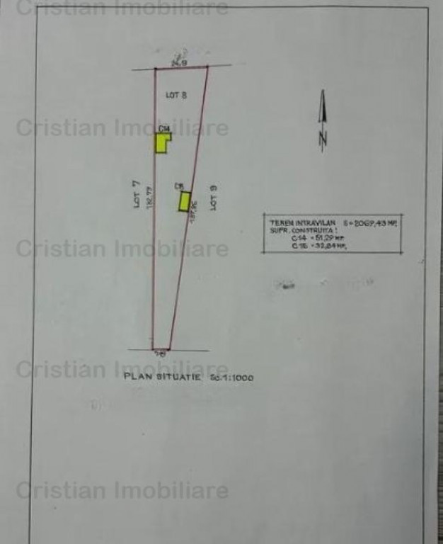 Varsatura Teren intravilan 2069 mp cu 24m deschidere stradal
