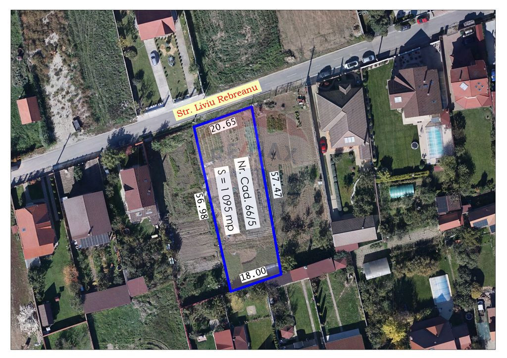 Teren 1,095mp Sânmartin, Beverly Hills / Strada Liviu Re...