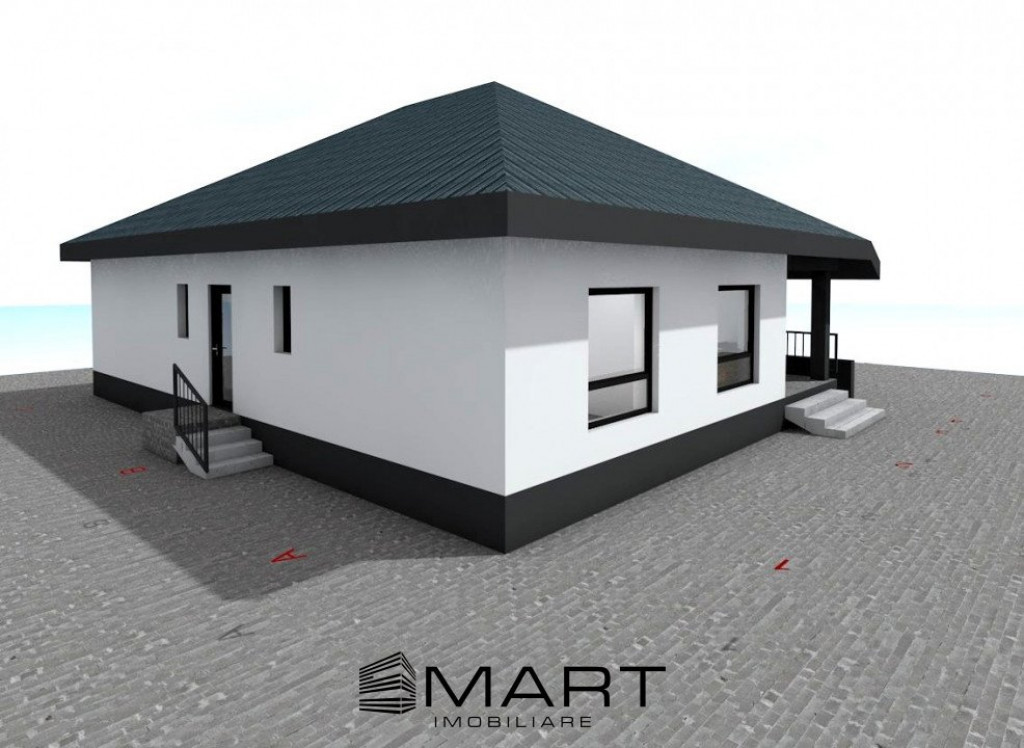 Casa individuala 1 nivel, 120mp cu teren 500mp in Cristian