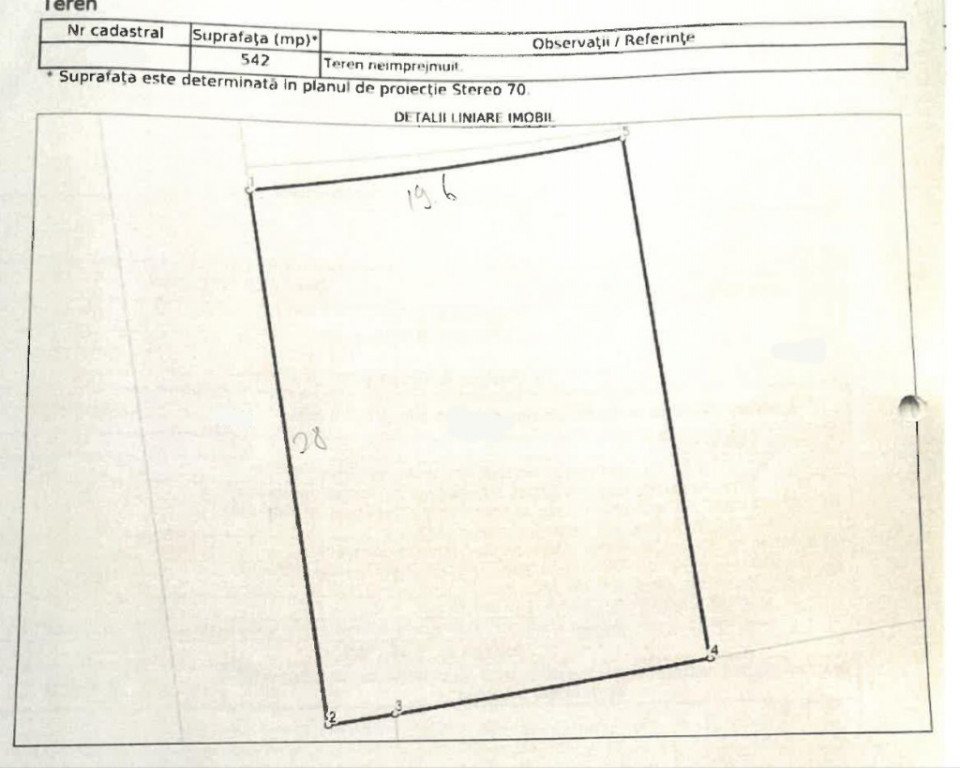 Teren intravilan pentru constructie cu regim mic de inaltime
