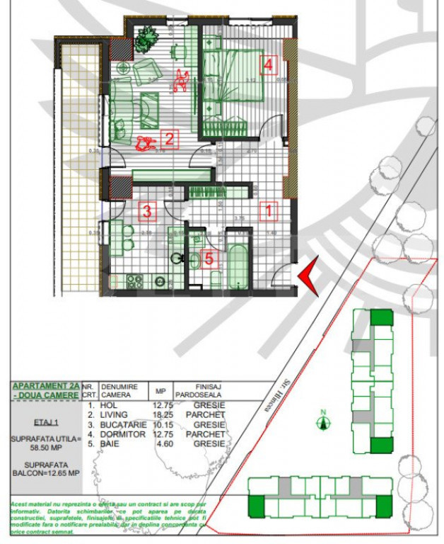 Promotie! Apartament de 3 camere, 2 bai, 119mp, mobilat si u