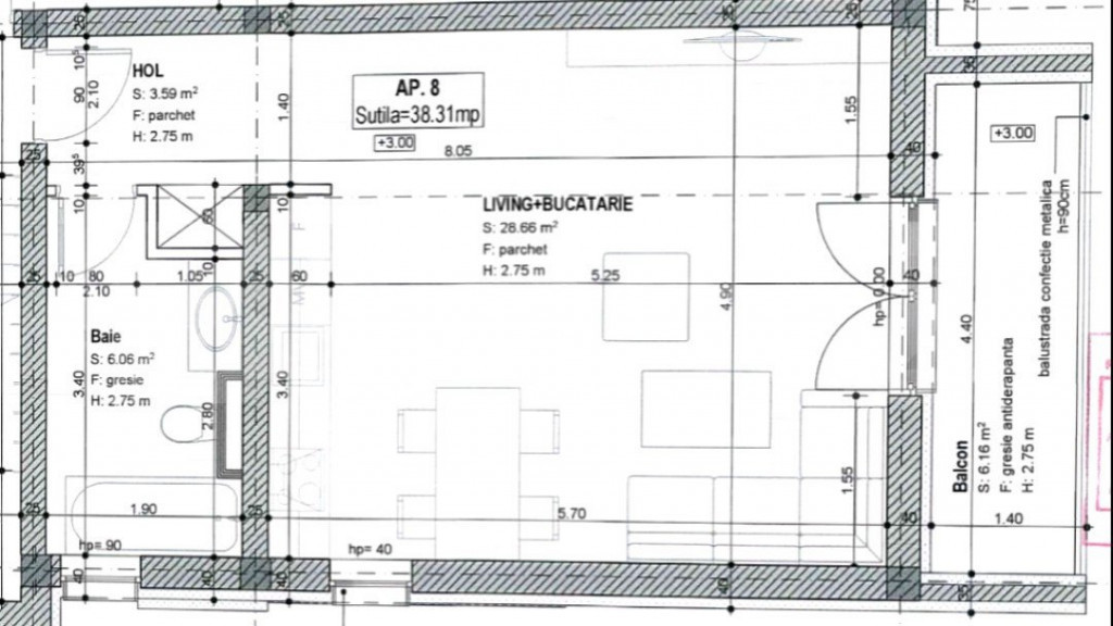 Apartament cu 1 camera, 38 mp, zona Braytim