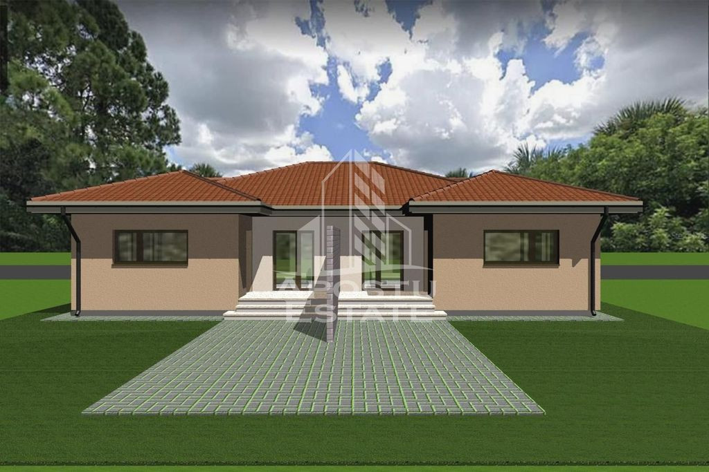 Duplex cu 3 camere, 2 bai, la intrare in Mosnita Noua