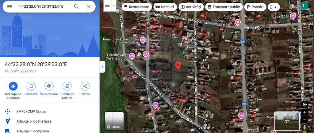 Teren de vânzare 1800 mp, Corbu – la 15 minute de plajă