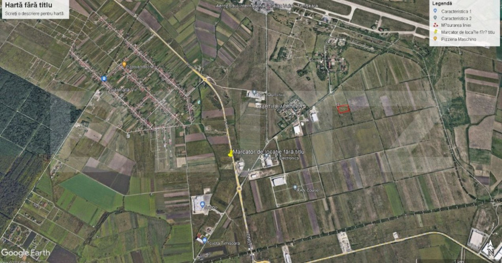 Teren arabil, PUZ in lucru, 11502 mp, zona aeroport