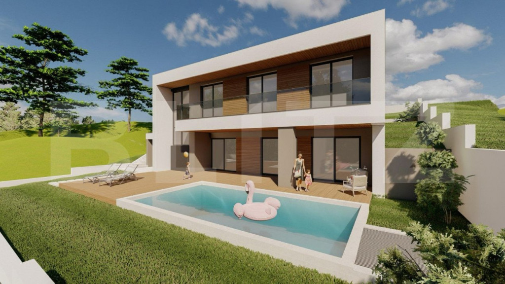 Casă modernă, 4 camere, 115 mp, în construcție, cu final