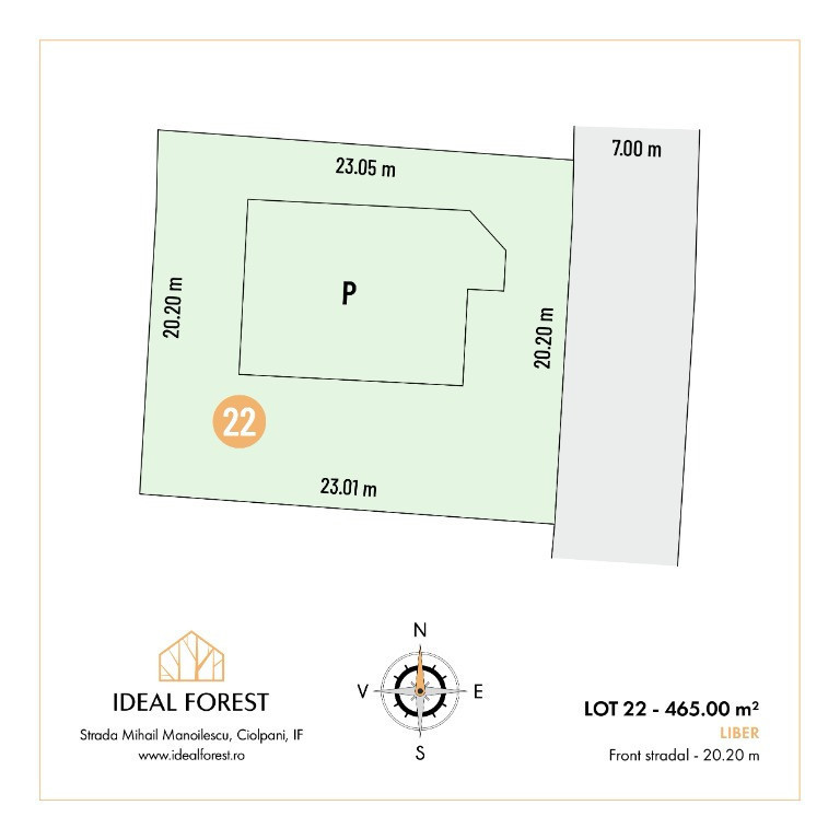 Vand lot teren cu autorizatie si proiect la padurea Snagov