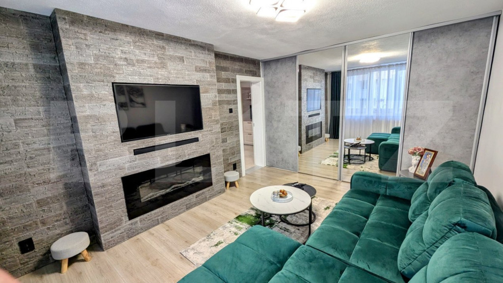 Apartament cu 2 camere, modern, etaj intermediar