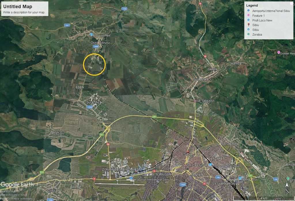 Teren industrial Sibiu cu acces rapid la Aeroport si Auto...