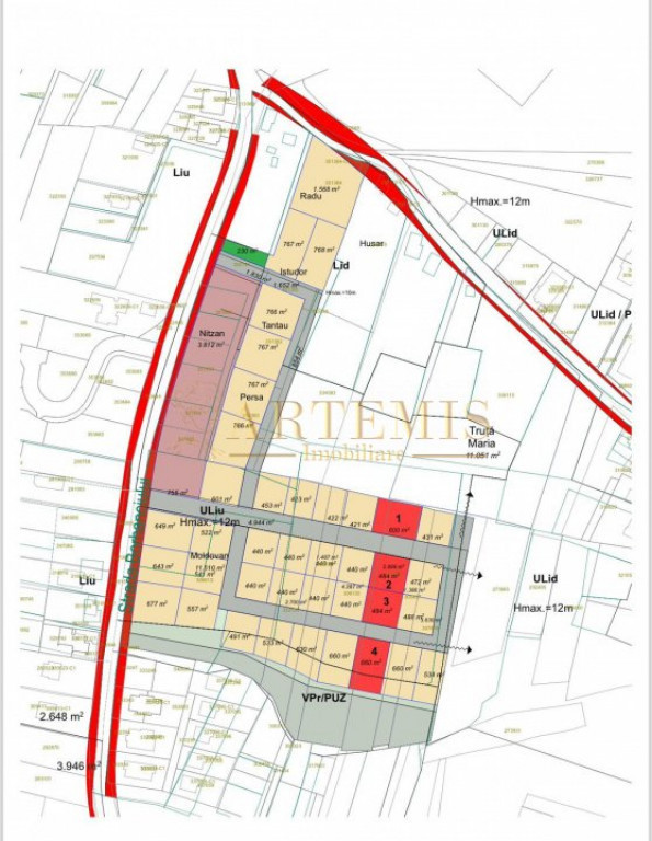 Investitie, Teren intravilan, 880 mp, Borhanci
