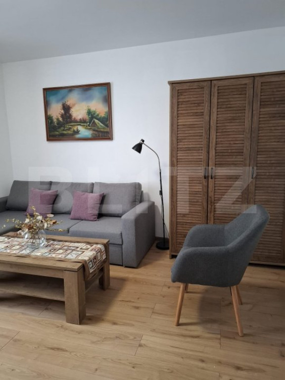 Garsoniera mobilat modern, prima închiriere, zona C.Brâncu