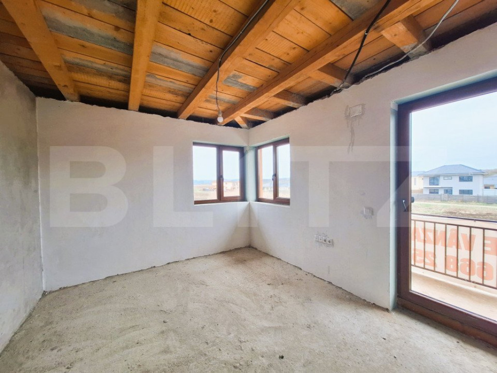 Casa semifinisata in Jucu, 118 mp utili, 408mp curte